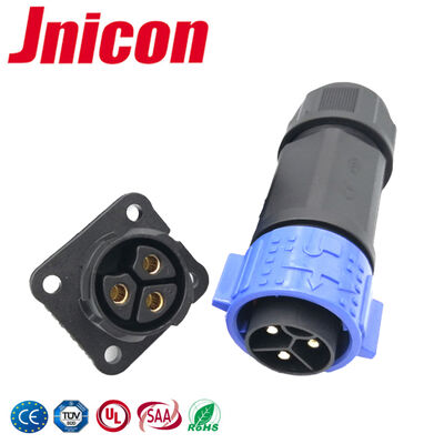 500V M25 Circular Panel Mount Connector 3 Pin Push Locking Power Connector