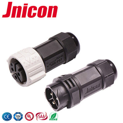 ระบบอัตโนมัติทางอุตสาหกรรม M25 ขั้วต่อกันน้ำ IP67 60A ขั้วต่อ 3 พินชายและหญิง