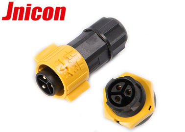 3 Pin IP67 Panel Mount เชื่อมต่อความต้านทานการกัดกร่อนด้วยปลั๊กไฟฟ้าและซ็อกเก็ต