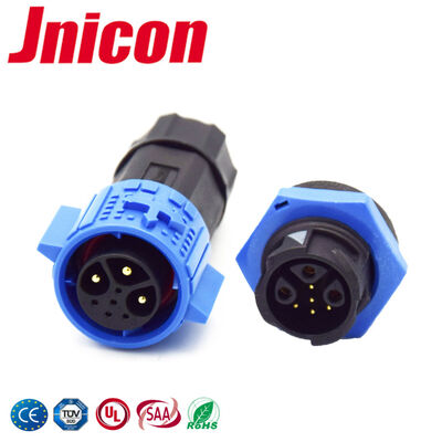 M19 3+5 Multi Pin IP67 พานล์มอนท์คอนเนคเตอร์ 15A+5A เครื่องเชื่อมพับล็อควงกลม