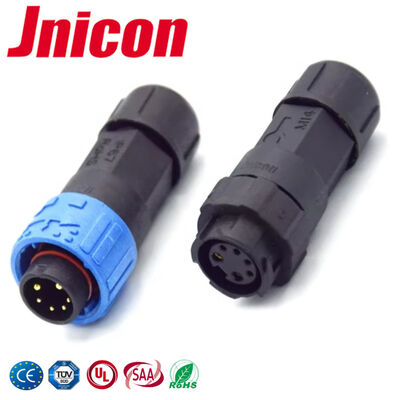 M16 10A 2 + 4 พินสายไฟฟ้ากับขั้วต่อสายไฟตัวเชื่อมต่อ UL หลายพินกันน้ำ