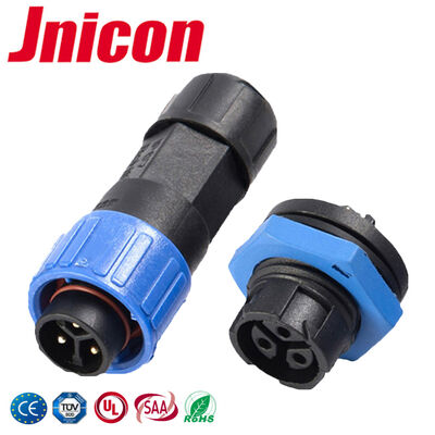 อุตสาหกรรม M16 Quick Lock 3 Pin Panel Mount 10A เครื่องเชื่อมต่อกันน้ําสําหรับอุปกรณ์สื่อสาร