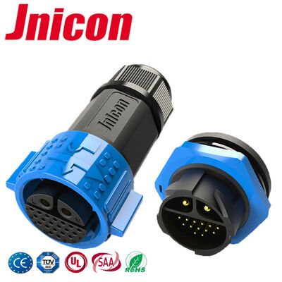 คอนเนคเตอร์แบบ Push Locking สำหรับแผงจ่ายไฟและข้อมูลแบบหลายพิน 30A กันน้ำ M25