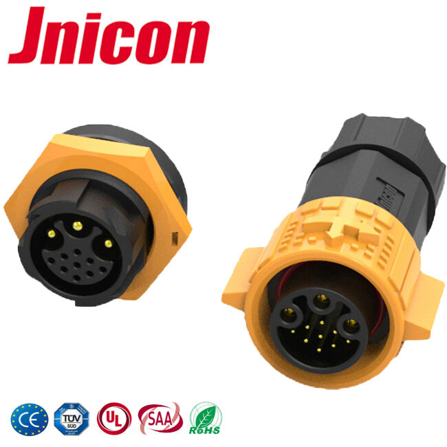 3 + 9 Pin M19 ตัวเชื่อมต่อแบบวงกลมพลาสติก 300V ขั้วต่อตัวเมียแบบหลายพิน