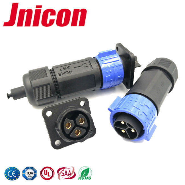 คอนเนคเตอร์แบบวงกลมหลายพิน 50A 500V คอนเนคเตอร์กันน้ำ ODM สำหรับพลังงานใหม่