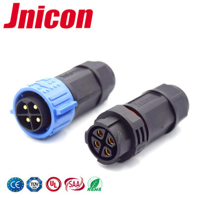 IP67 M25 4 ขา 30A ขั้วต่อสายไฟกลางแจ้งขั้วต่อสายไฟแบบปลดเร็ว