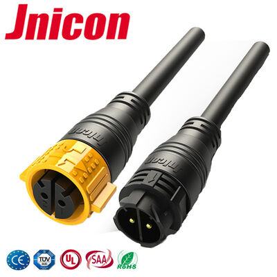 2 Pin M25 50A PPA Pin Power Connector พัชล็อคล็อคเคเบิลต่อกันน้ํา