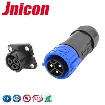 M25 ได้รับการรับรอง UL 3 Pin Panel Mount Connector IP67 เครื่องเชื่อมกันน้ําภายนอก