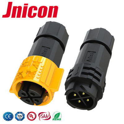 20A 300V M19 DC เครื่องเชื่อมต่อกันน้ํา Push Lock IP67 เครื่องเชื่อมต่อกันน้ํา