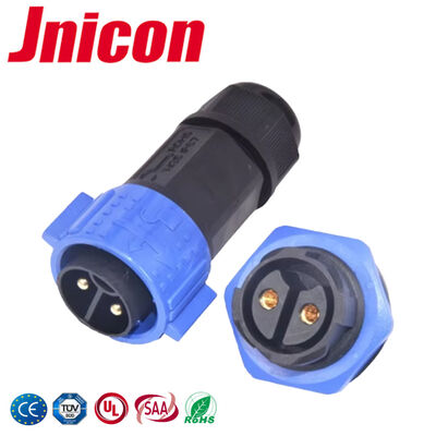 2Pin M19 สายไฟฟ้าต่อสายเชื่อม โดดล็อค 300V DC กันน้ํา