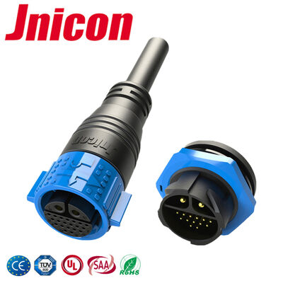 M25 ทองแดง Plated กันน้ํา Plug Socket Multi Pin 22 Pin เครื่องเชื่อมพลังงานสัญญาณ