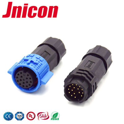 IP67 เครื่องเชื่อมต่อกันน้ํา พล๊อก 5A เครื่องเชื่อมทรงกลม 18 ปิน สําหรับแสงภายนอก