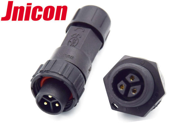 3 Pin Female Panel Mount 10A คอนเนคเตอร์กันน้ำสำหรับอุปกรณ์อิงค์เจ็ทอุตสาหกรรม